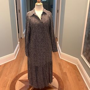 Floral maxi dress with collar